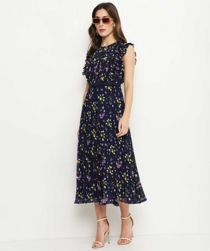 SELF-PORTRAIT ワンピース Floral chiffon maxi dress700358 Self-Portrait Floral Chiffon Midi Dress