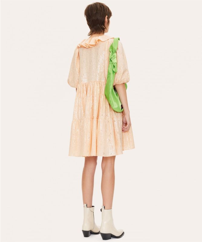 Stine Goya Orange Imperio Frill Organic Cotton Dress | Jules B Stine Goya Orange Imperio Frill Organic Cotton Dress | Jules B