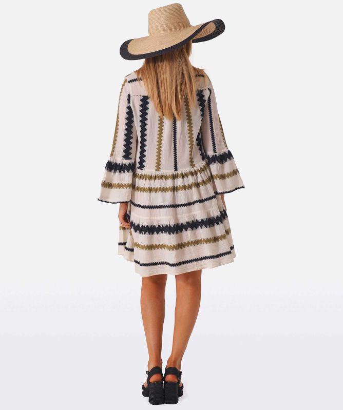 Devotion Twins Ella Cotton Blend Tiered Mini Dress
