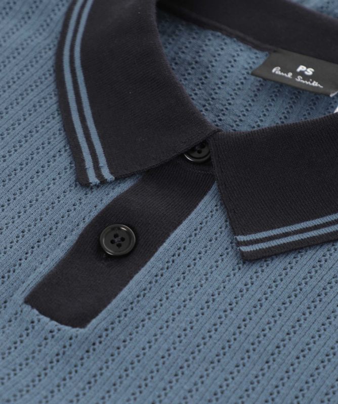 Paul Smith Contrast Collar Knit Polo Shirt