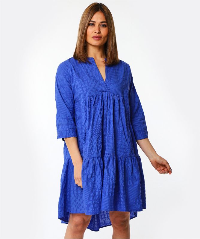 Thanny Patchwork 3/4 Sleeve Dress