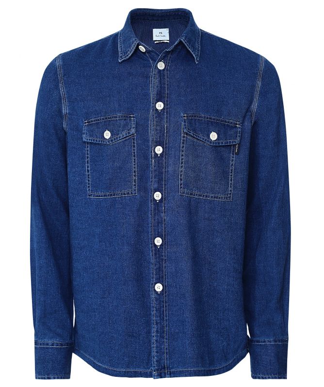 Paul Smith Casual Fit Denim Pocket Shirt