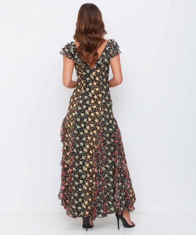RIXO Ambika Silk Maxi Dress