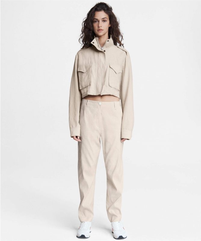 rag & bone M65 Cropped Linen Blend Field Jacket
