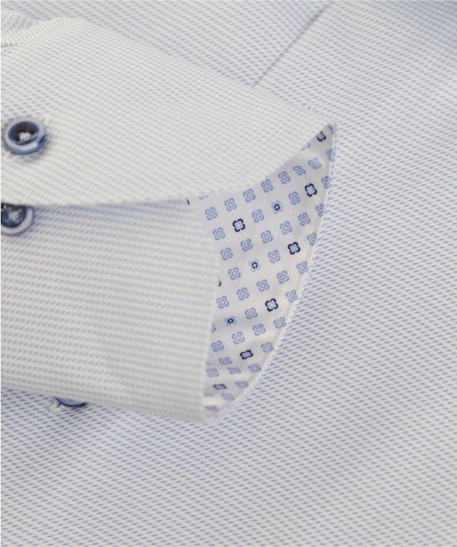 Stenstroms Fitted Body Micro Pattern Shirt
