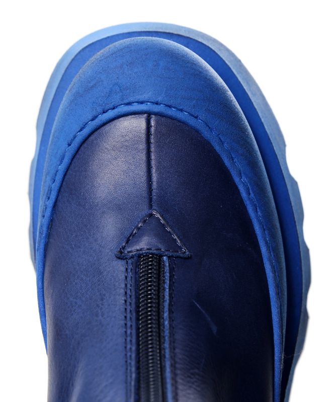 Lofina Chunky Leather Short Zip Boots Jules B