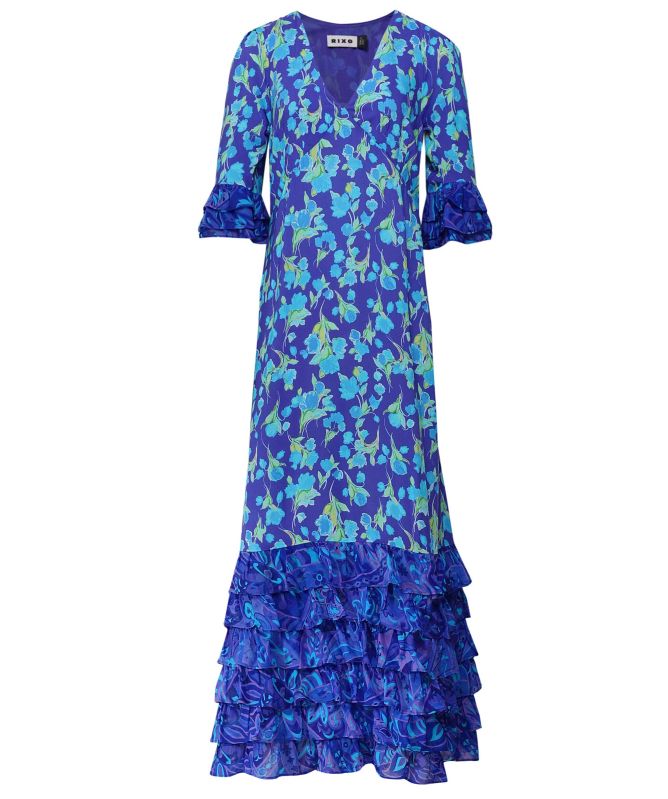 frilled midi dress Alemais Women's Porcelain Frill Midi Dress