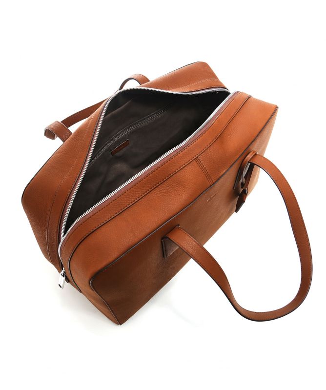 BOSS Grained Leather Crosstown C_Holdall