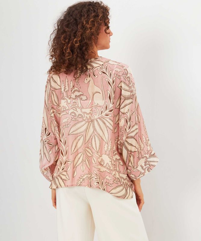 One Hundred Stars Sphinx Pink Kimono