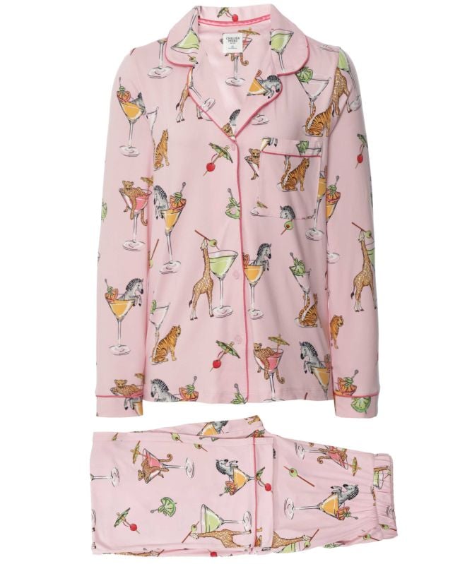 Chelsea Peers Martini Animal Long Pajamas