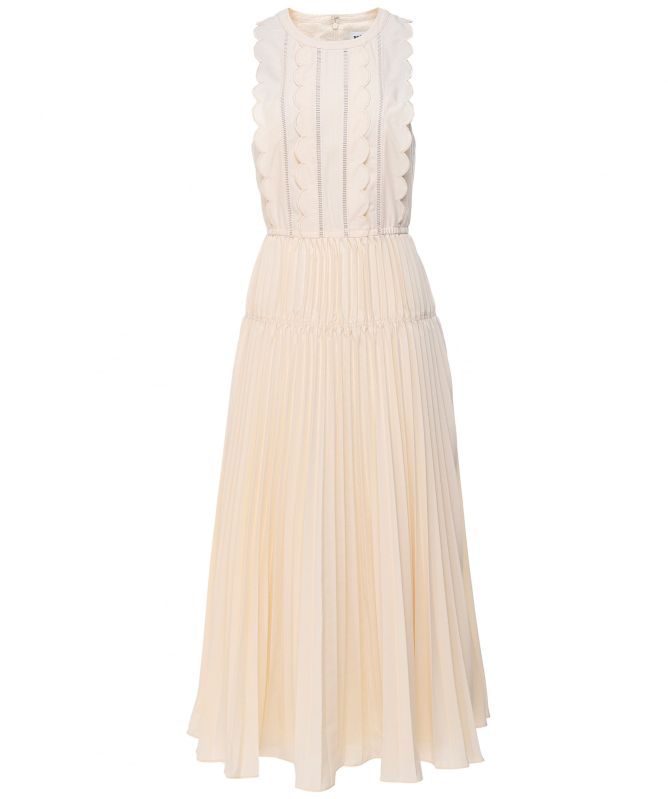 Self-Portrait Scallop Midi Dress