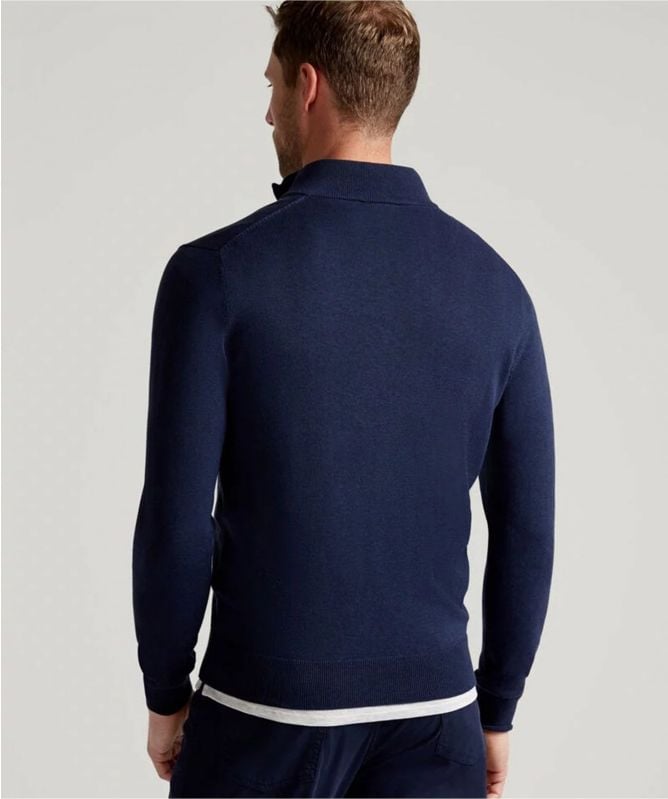 Hackett Cotton Silk Half-Zip Sweater