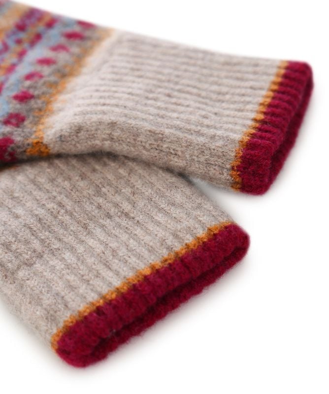 ERIBÉ Alloa Pure Wool Open Mittens
