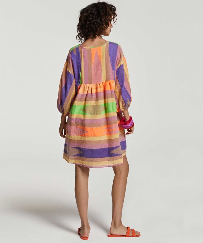 Devotion Twins Iliotropio V-Neck Mini Dress