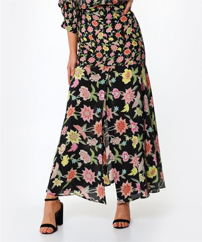 Hayley Menzies Dream In Colour Silk Midaxi Panel Skirt
