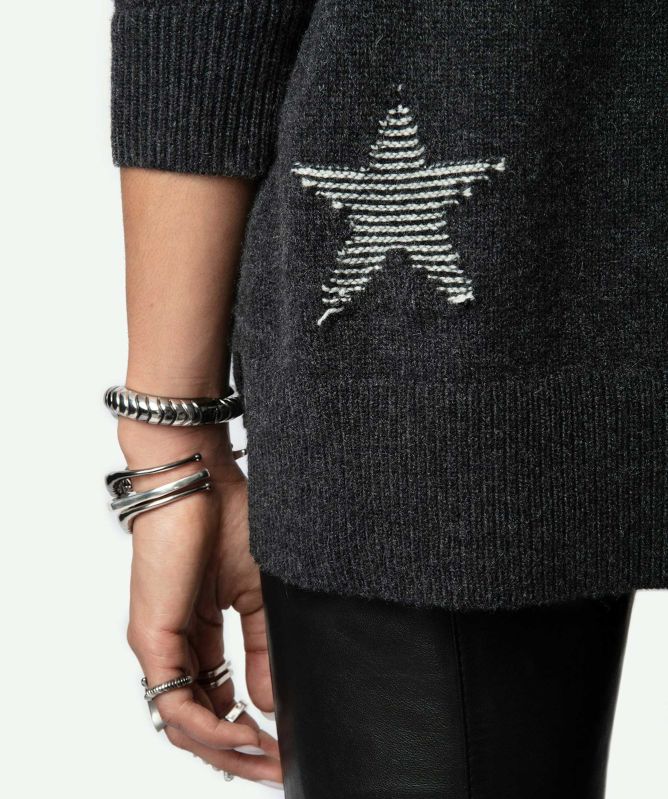 Zadig and Voltaire Mirka Stars Cashmere Cardigan