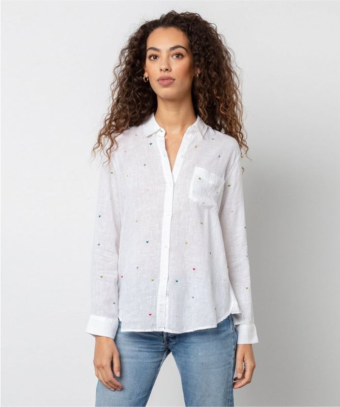 Rails Charli Embroidered Heart Shirt