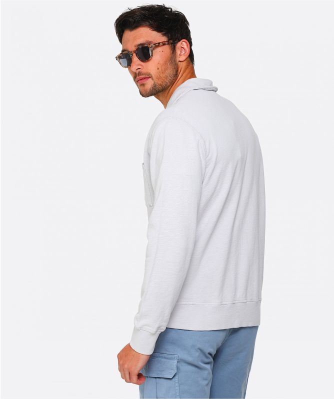 Hartford Lightweight Polo Zip Sweatshirt