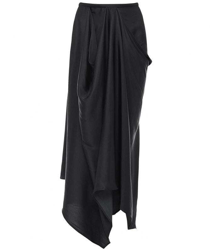 NU London Satin Asymmetric Skirt