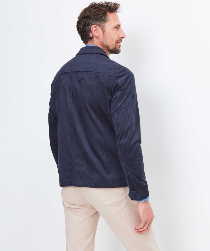Seinse Faux Suede Pocket Jacket