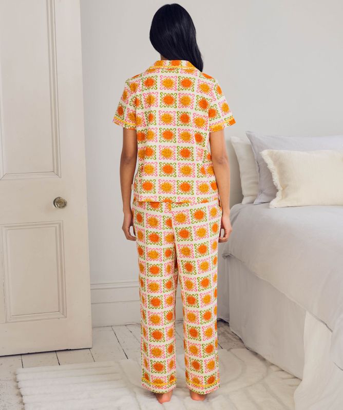 Chelsea Peers Sunshine Tile Print Long Pajamas