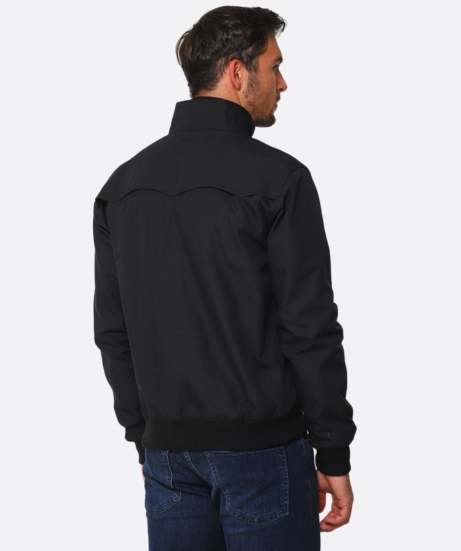 Fred Perry Black Water-Resistant Harrington Jacket | Jules B
