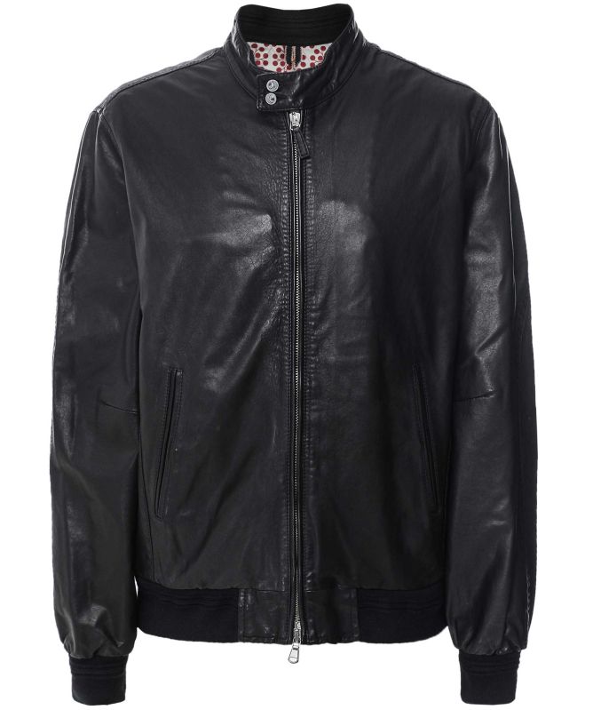 Jacob Cohen Leather Bomber Jacket