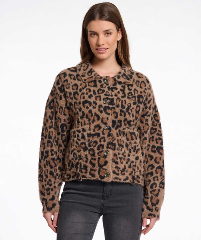 Rino and Pelle Bubbly Leopard Jacket