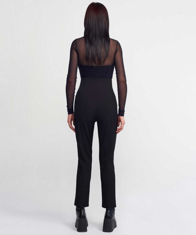 NU London High Waisted Narrow Trousers