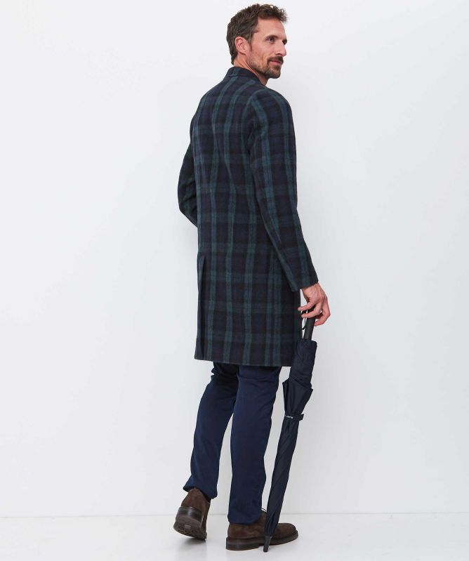 Paul Smith Wool Check Overcoat