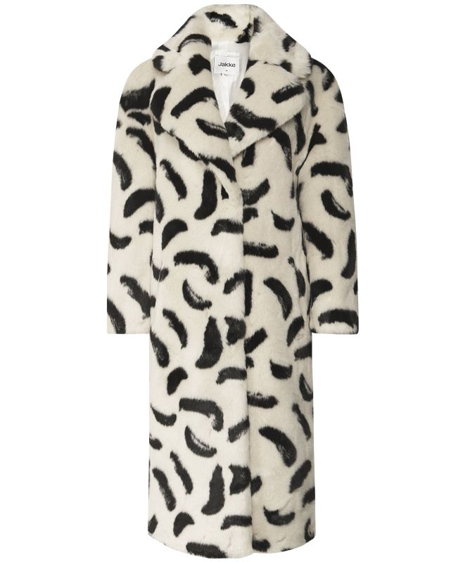 Jakke Katie Paintbrush Print Coat