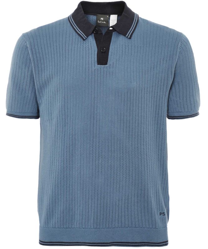 Paul Smith Contrast Collar Knit Polo Shirt