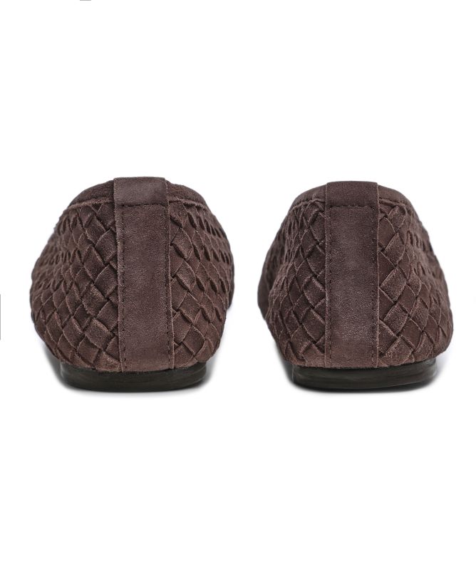 INUOVO Lattice Suede Ballet Flats