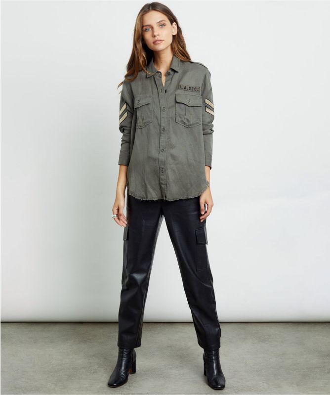 Rails Conrad Military Patch Shirt