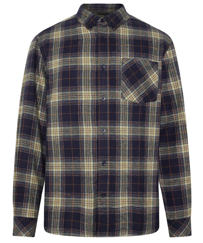 Knowledge Cotton Dune Regular Check Flannel Shirt