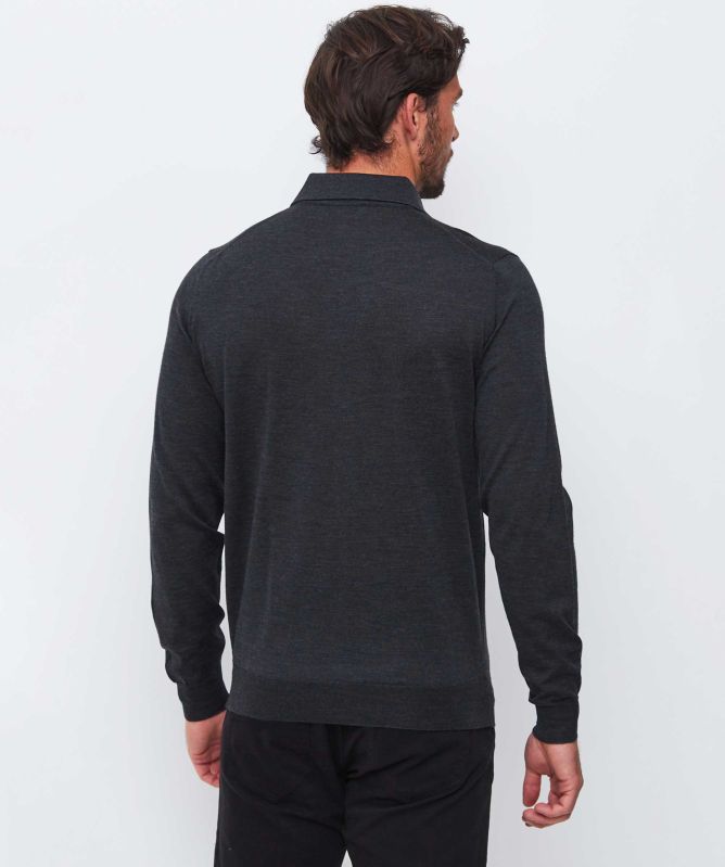 Filippo De Laurentiis Merino Long Sleeve Polo