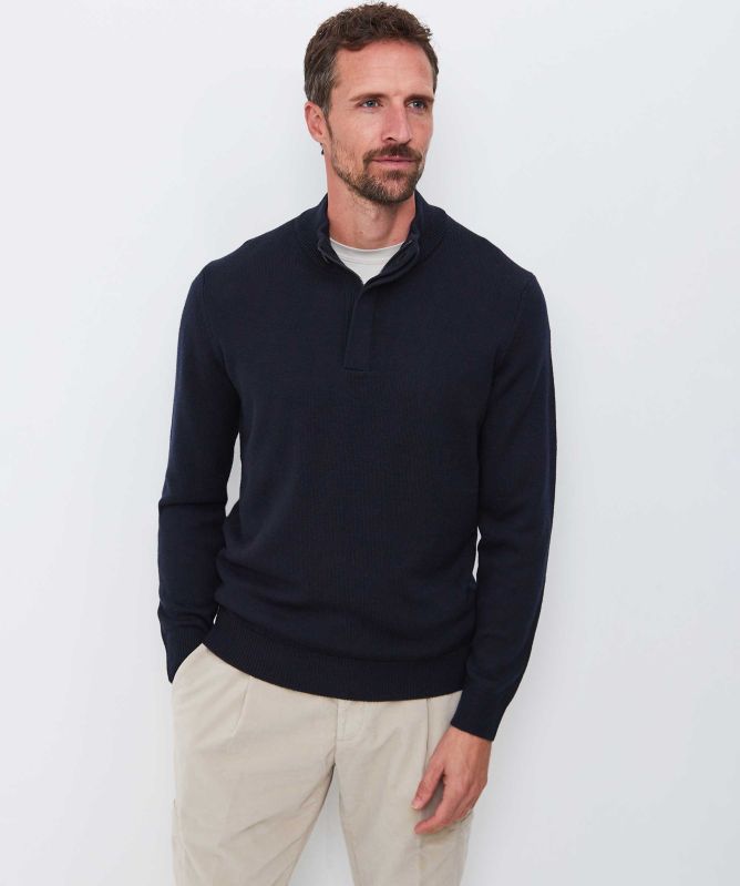 Thomas Maine Merino Mock Neck Jumper