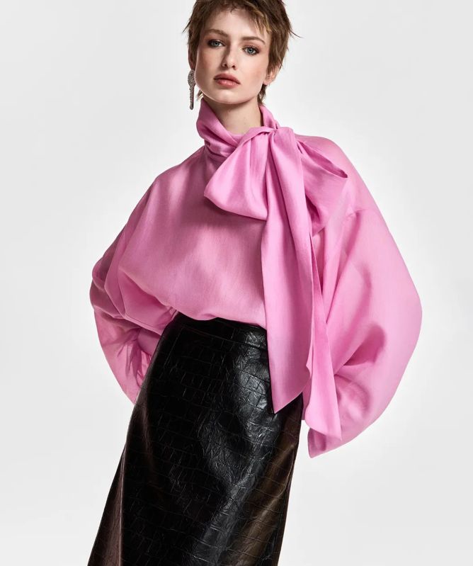 Essentiel Antwerp Karismatic Oversized Pussy-Bow Top