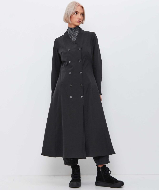 Manesera Collarless Longline Coat