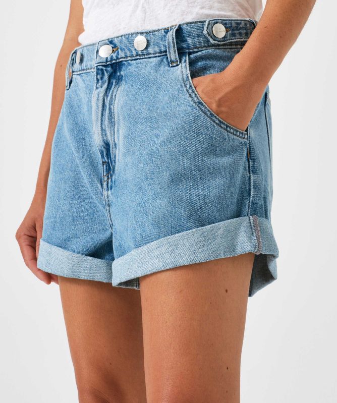 Seventy + Mochi Ali Tab Denim Shorts