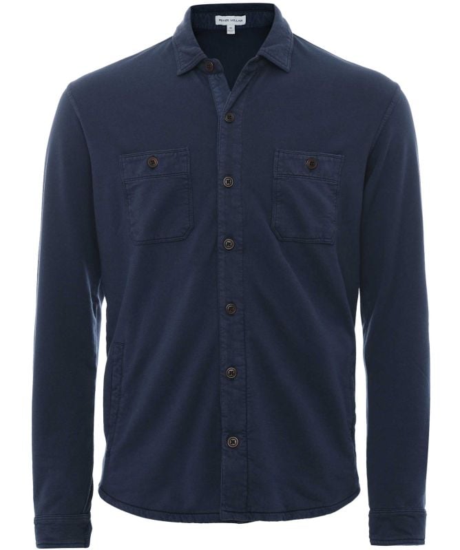 Peter Millar Lava Wash Fleece Knit Overshirt