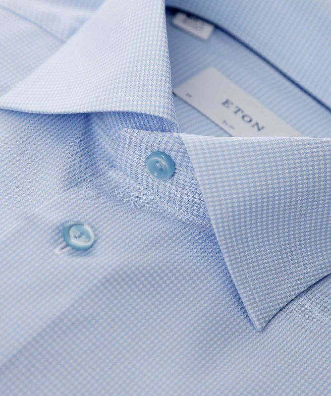 Eton Slim Fit Houndstooth Twill Shirt