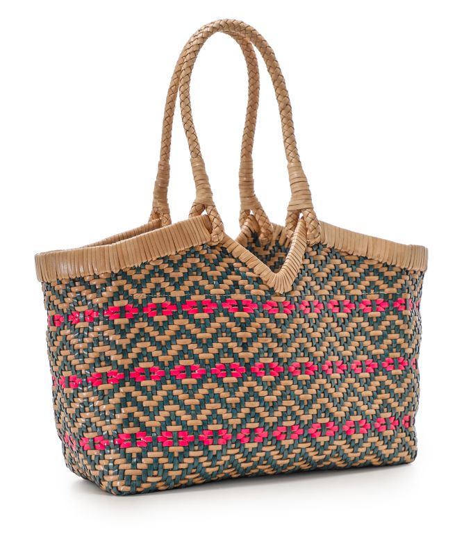 Vipera Crudelia Flower Woven Tote