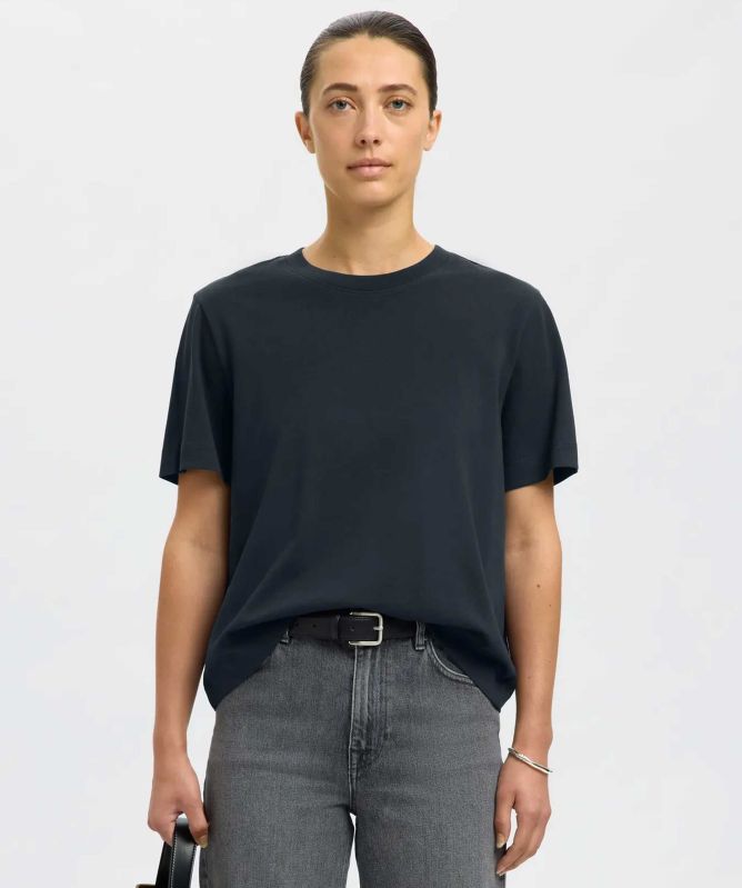 Selected Boxy Short-Sleeve T-Shirt