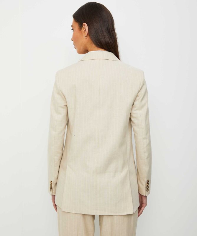 Paul Smith Cotton Linen Pinstripe Suit Jacket
