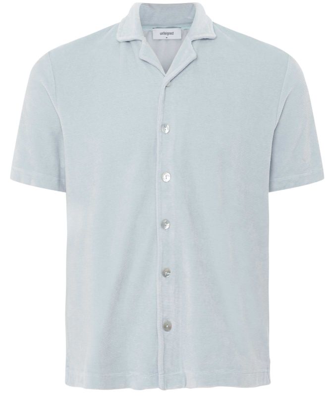 unfeigned Button-Down Velour Polo Shirt