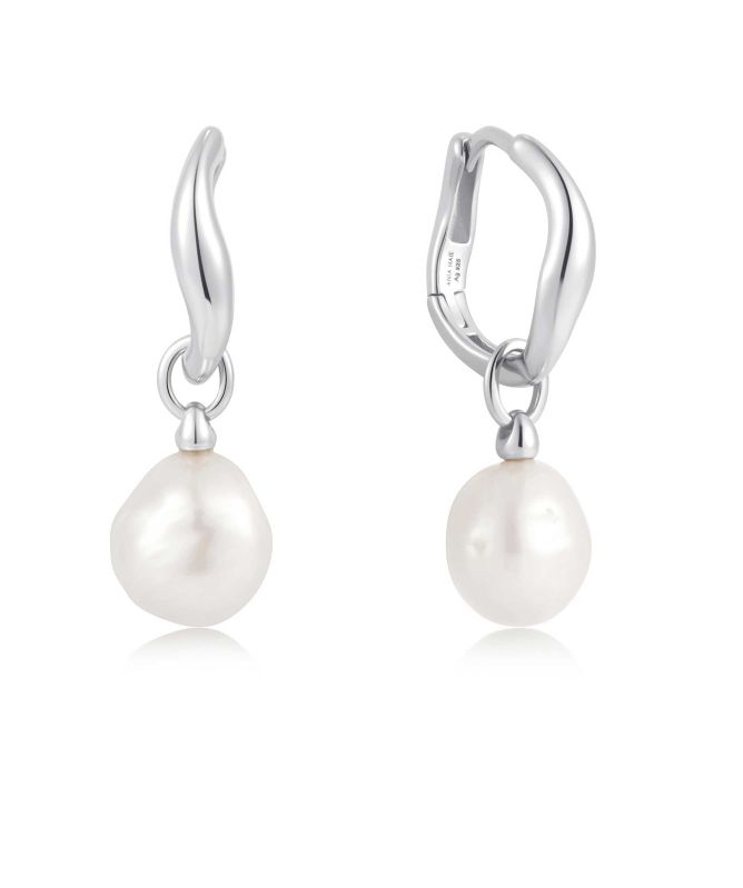 Ania Haie Freshwater Pearl Drop Hoops