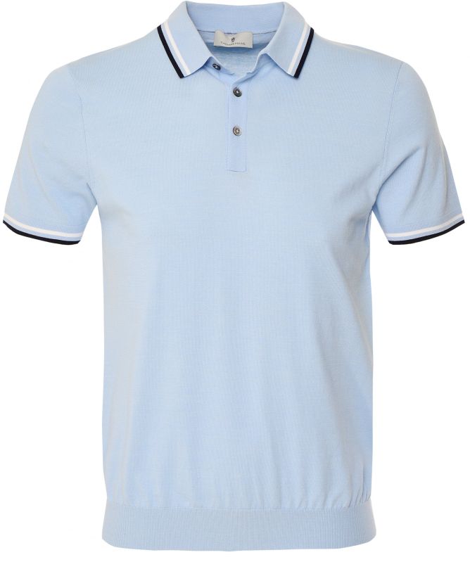 Thomas Maine Pima Cotton Twin Tipped Polo Shirt