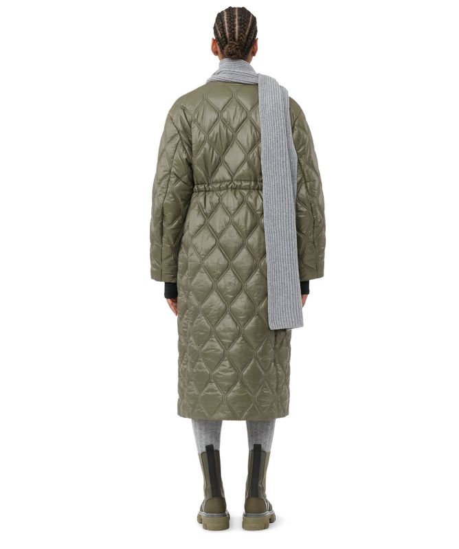 GANNI Shiny Quilted Coat