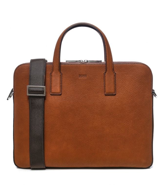 BOSS Leather Crosstown C_Doc zips Case